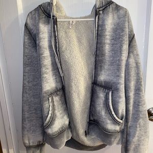 Soft Grey Zip Up